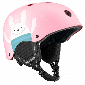 Детский сноубородический шлем LUCKYBOO - PLAY розовый