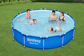 Каркасный бассейн круглый Bestway 56706 Steel Pro 366х76 см 6473л вид 1