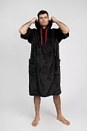 Пончо полотенце с капюшоном Abranta чёрное