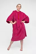 Пончо полотенце с капюшоном Abranta ягодное