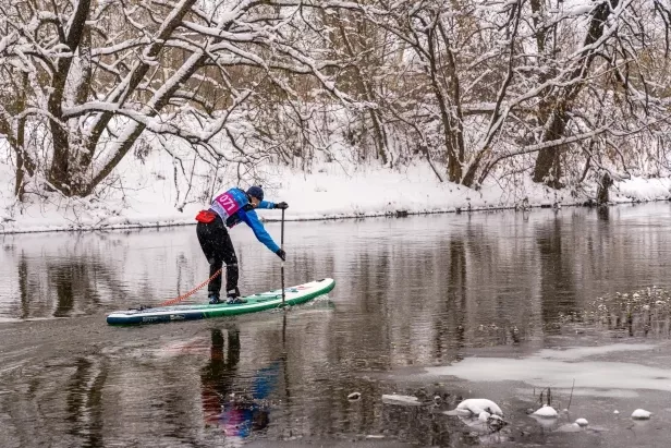 Зы-зы-зы SUP Challenge Москва зимний серфинг