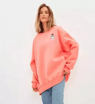 Свитшот унисекс Береги Нерпа one size Лососевый
