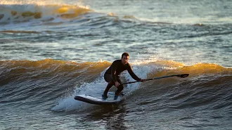 Весло SUP карбоновое разборное RED PADDLE Prime Blue 2024, лопасть 81 in2 вид 11