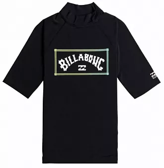 Рашгард мужской Billabong с короткими рукавами Unity UPF 50 черный