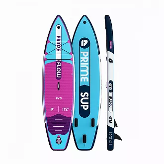 Сапборд надувной SUP Prime 11'2"x33"x6" Flow light blue (2025) вид 1