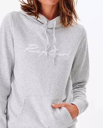 Толстовка-худи женская Rip Curl SCRIPT STANDARD HOOD (LIGHT GREY HEAT) вид 4