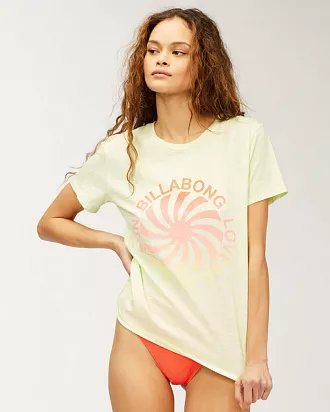 Футболка женская Billabong surfadelic зеленая