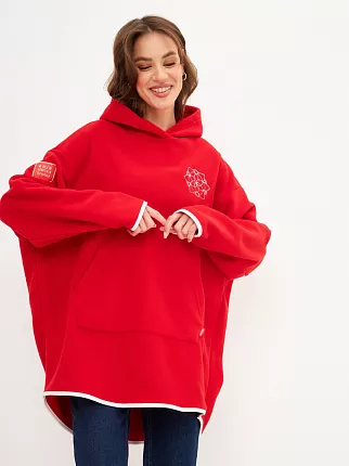 Худи женское Береги флисовое ЦВЕТОК ЖИЗНИ one size