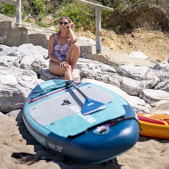 Весло для SUP-доски Aqua Marina стеклопластик 3-частное PASTEL (Navy) (2024) вид 10