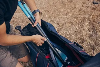 Весло SUP карбоновое разборное RED PADDLE Hybrid Tough Blue 2024 вид 8